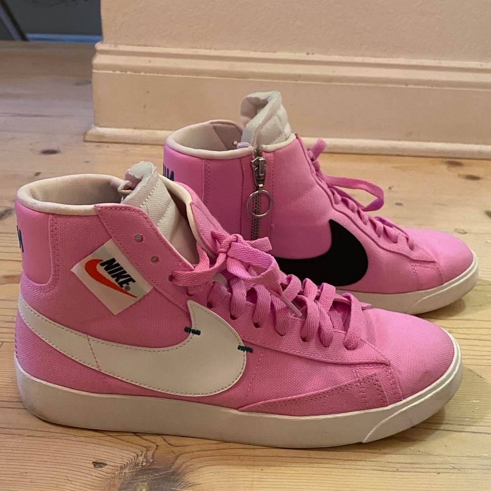 Nike Blazer Mid Rebel OFF White Pink Virgil Abloh BQ4022 602 Womens US 9 Shoes